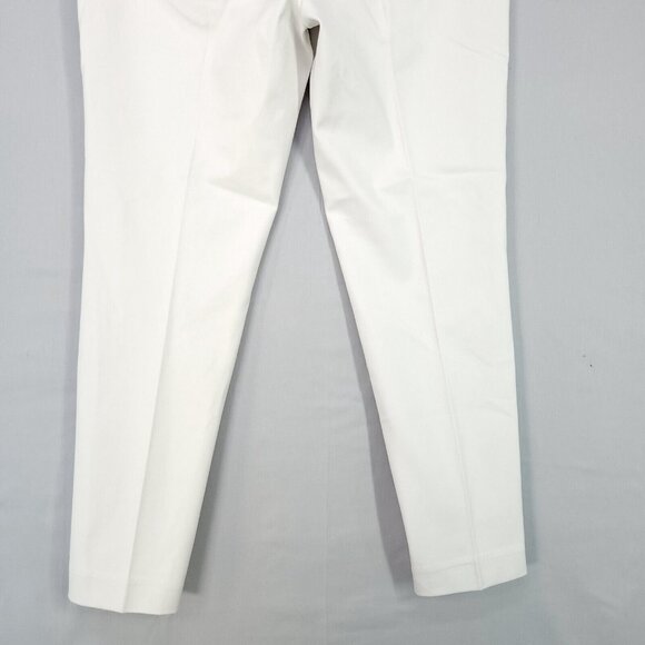 Spanx Pants Ankle Straight White Silver Lining Body Shaping Medium Pull Ons - Picture 14 of 16